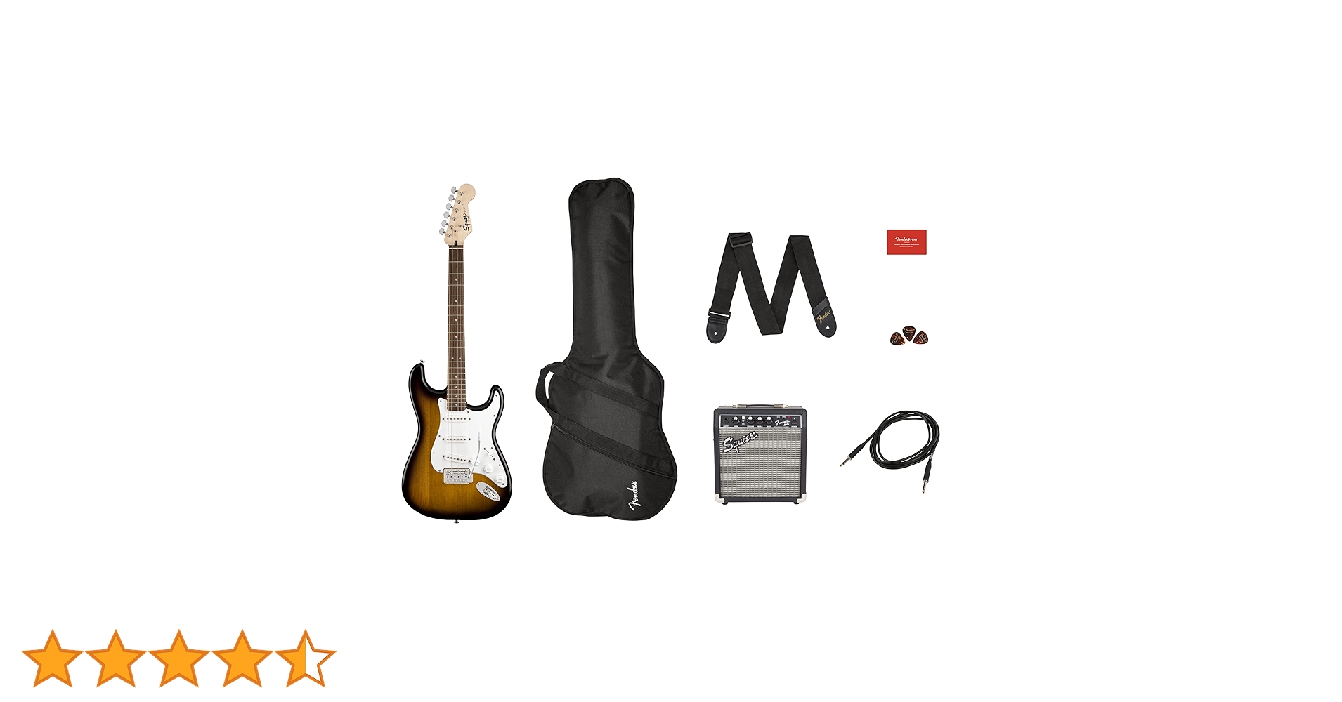 Amazon | Fender Squier Stratocaster エレキギターパック ブラウン